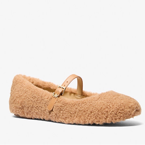 MICHAEL KORS Mara Faux Shearling Ballet Flat Size 10 - Picture 2 of 11